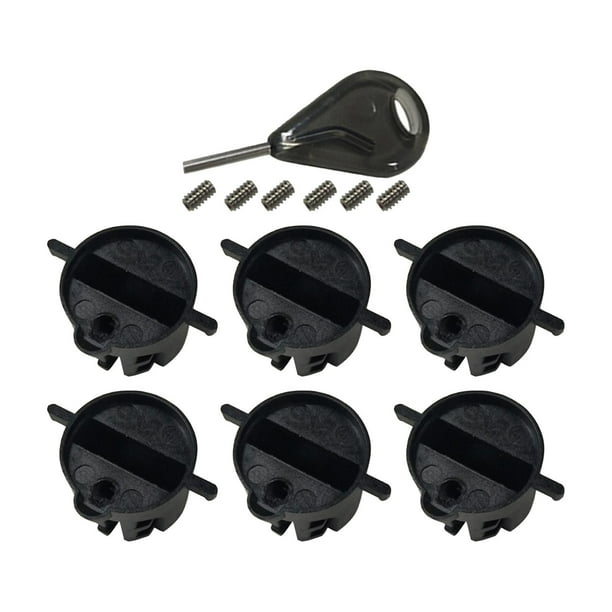 6x enchufe de correa para de llave de , tapones de cubierta de 25mm de Negro Sharpla Tapón para correa de tabla de surf