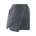 thumbnail image 4 of Mceream Men's Athletic Shorts with Pockets Drawsting Elastic Waist Quick Dry Breathable Workout Running Shorts Lightweight Breathable Loose Fit Gym Shorts Dark Gray XXXL, 4 of 6
