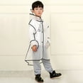 thumbnail image 4 of Kids Raincoat For Toddler Boys And Girls Toddler Rain Poncho Waterproof Rain Jacket Children Cartoon Rainwear Black 18-24 Months, 4 of 4