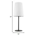 thumbnail image 3 of HomeRoots 27" Black Metal Table Lamp With White Empire Shade, 3 of 6