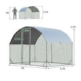 thumbnail image 2 of Gymax Large Metal Chicken Coop Outdoor Galvanized Dome Cage w/ Cover 9 ft x 6.2 ft, 2 of 10