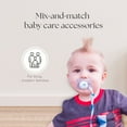 thumbnail image 2 of Juego de pinzas para chupetes Dodo Babies, soporte universal de 5 piezas, azul, 2 of 6