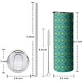 thumbnail image 5 of 20oz Yellow Lemon Fruit Slices Blue Pattern Skinny Tumblers Stainless Steel Tumbler with Lid and Straw,Vacuum Insulated Double Wall Travel Tumbler Cups with Cleaning Brush for Coffee,Tea, 5 of 6