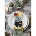 thumbnail image 3 of nqOlkjepod Vintage Rooster Cloth Napkins Set of 8 Reusable Dinner Napkins, Watercolor Sunflower Animals Cocktail Napkin Washable Table Napkins for Wedding/Holiday Party/Baby Shower 20"x20", 3 of 8