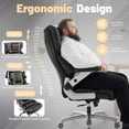 thumbnail image 3 of Qusaphy Big & Tall Office Chair 800LBS Heavy Duty - Ergonomic PU Leather Chair with 5D Armrests, 90°-120° Recline, Silent Wheels, 3 of 9