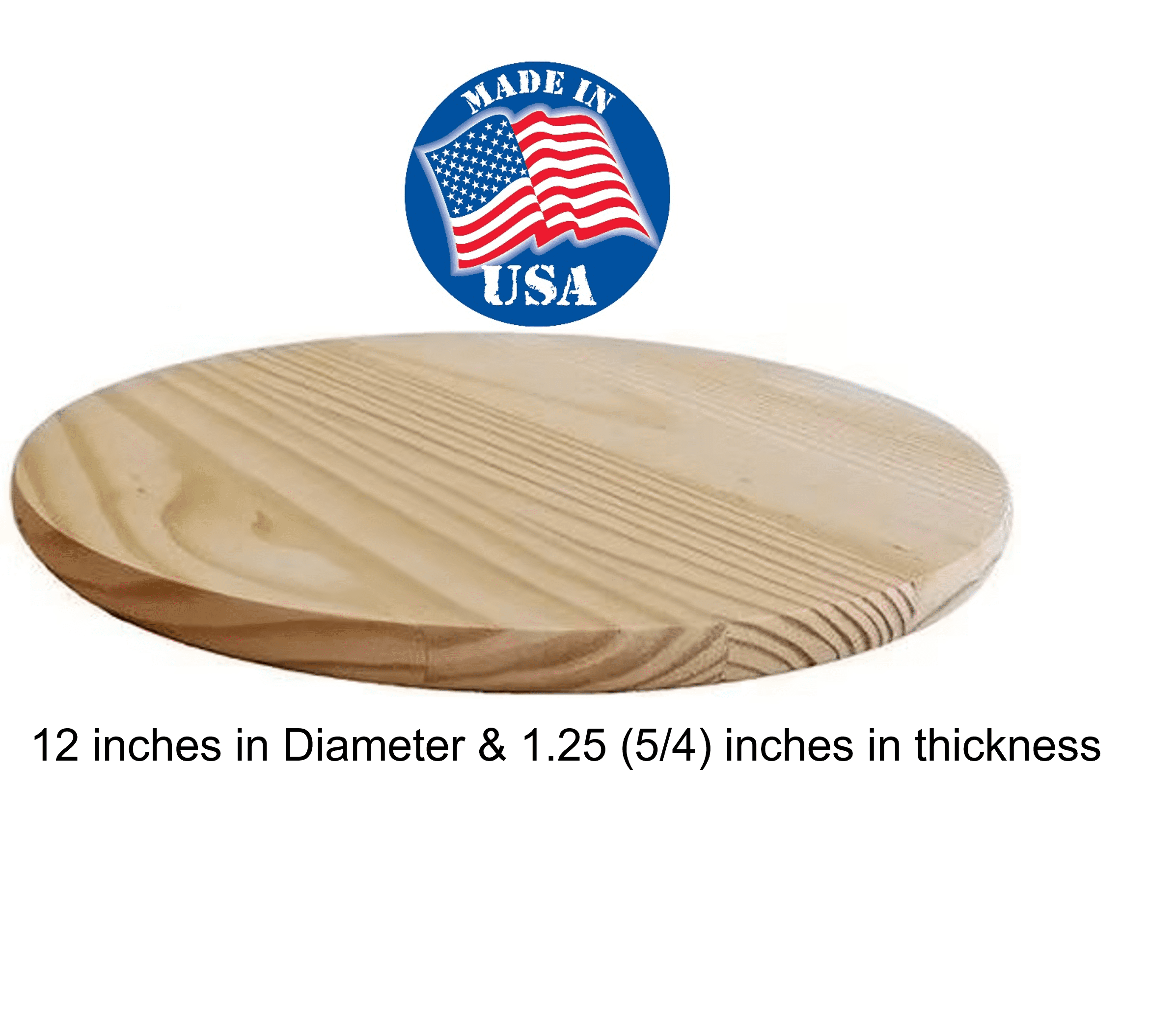 Pack of 512 Inch Wood Round, Wood Slices 12 Inch Diameter, Wood Circles 12 Inch, Wood Rounds