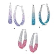 thumbnail image 3 of Pendientes curvos de 2 uds., delicados pendientes redondos de cristal a la moda, exquisitas orejas que combinan con todo, joyería, regalos de Ropa, zapatos y accesorios Miscelánea Púrpura 1 Jumpingount  AP016559-01, 3 of 6