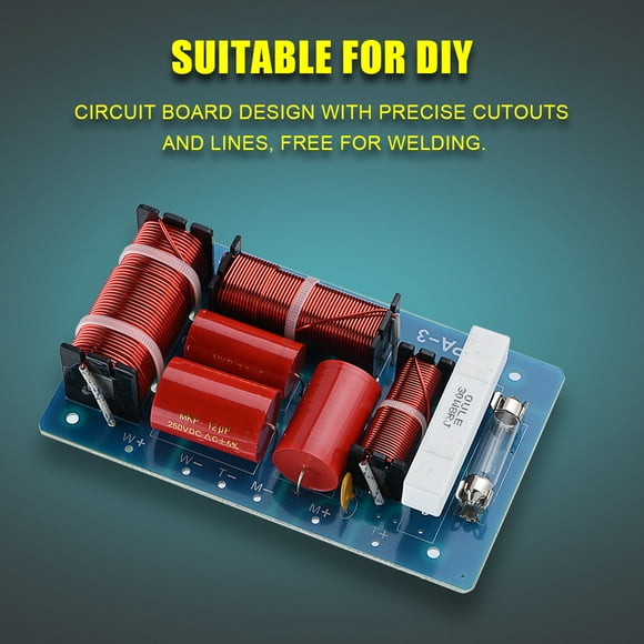Ccdes Treble Alto Bass 3Way Frequency Divider Hi-Fi Audio Filter Module Board for High Power Speaker, Audio Module Board, Sound Filter