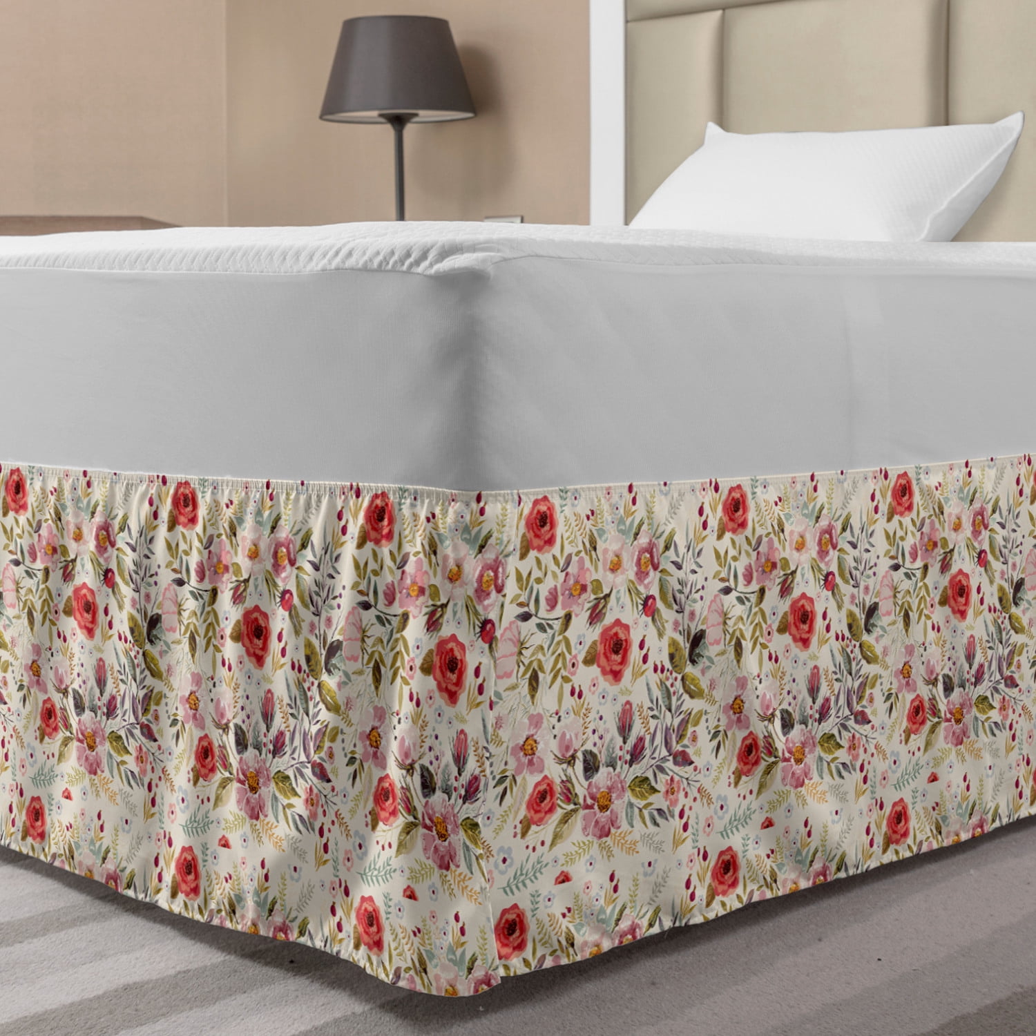 Spring Bed Skirt, Romantic Springtime Composition with Various Types of ...