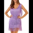 thumbnail image 3 of Vestido de Baile de los Años 20 para Mujer, con Lentejuelas, Borlas y Flecos, Estilo Flapper, para Rumba Latina, Tango y Baile de Salón. Violeta S, 3 of 9