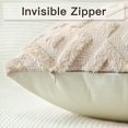thumbnail image 5 of lote De 2 Doux Peluche Laine Courte Velours Dcoratif Housses De Coussin Luxe Style Pour Canap Chambre - Modernes Forme De Diamant Beige, 30 X 50 Cm, 5 of 5