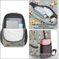 thumbnail image 4 of Australian Shepherd and Floral 17" Waterproof Oxford School Backpacks for Teens, S-Shape Padded Straps, for School, Travel, Hiking, Camping, 4 of 5