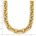 thumbnail image 4 of Diamond2Deal 14K Yellow Gold Polished 10.5mm Fancy Open Link Necklace for Women 20", 4 of 5