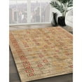 thumbnail image 2 of Ahgly Company Indoor Round Contemporary Sandy Brown Abstract Area Rugs, 7' Round, 2 of 6