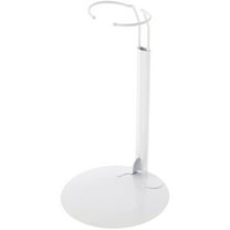 Plymor DSP-70W White Adjustable Doll Stand, fits 12, 13, 14, 15, 16, and 17 inch Dolls or Action Figures, Waist is 2.25" - 2.75" wide, 6" - 8" around