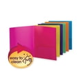 thumbnail image 3 of Poly Two-Pocket Folders, 100-Sheet Capacity, 11 x 8.5, Assorted, 6/Pack | Bundle of 5 Packs, 3 of 4