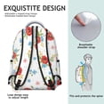 thumbnail image 5 of Pioneer Flower Floral Print Pattern Backpack for School, Cute School Bag with Adjustable Shoulder Straps and Padded Back, 15.3"x11"x7.1", 5 of 5