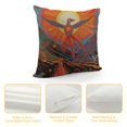 thumbnail image 4 of JEUXUS  Oaxacan Mexico Mexican Mayan Aztec Tribal Boho Art Throw Pillow Cover Animal Forest Sun Colorful Chaotic Deer Snake Mountain Grass Plant Pillow Case  Decorative Men Women Boy Girl, 4 of 5