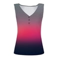 thumbnail image 3 of DailyTrove Women's Ombre Dip-Dye Sleeveless Tank - V-Neck Casual Top, Vibrant for Beach & Summer, 3 of 4