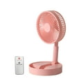 thumbnail image 4 of GUOOL Foldable Fan Standing Floor Fan 4 Speeds Table Cooling Fans 360 degree Adjustable USB Pink with Control, 4 of 9