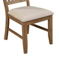 thumbnail image 4 of Tess 24 Inch Set of 2 Dining Side Chair Slatted Back Beige Cushion Brown, 4 of 6