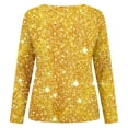 thumbnail image 5 of Kcolen Valentines Sweater Women Sequin Tops Fashion Casual Blouses Sparkly V Neck Shirts Holiday Party Long Sleeve Valentine Sweater Dressy Outfits, 5 of 6