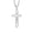 silver no chain, variant on Unisex Stainless Steel Personality Hip Hop Creative Cutout Openwork Cross Pendant Amulet Crucifix Necklace Simple Jewelry Black Free Chain