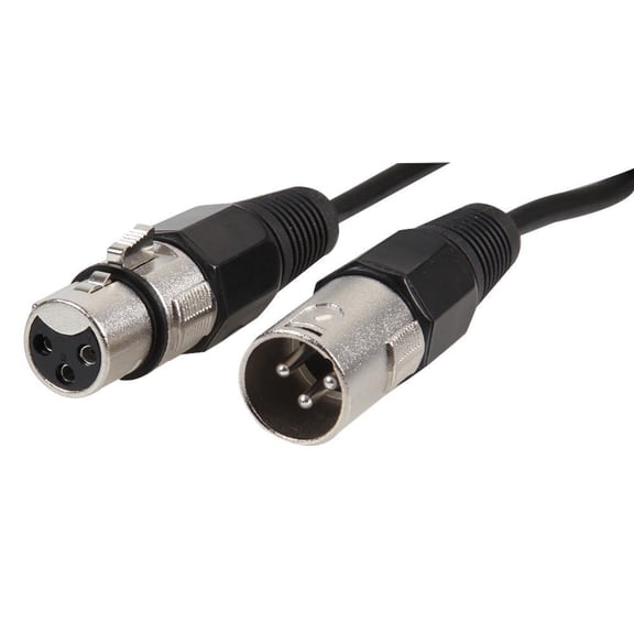 PRO SIGNAL - 3 Pin XLR Male to XLR Female Microphone Lead, 20m Nickel
