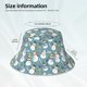 thumbnail image 3 of Fotbe Snowflake Scarf Snowman Sombrero Tipo Pescador con Estampado – Sombrero de Sol de Algodón de Moda para Playa, Golf, Pesca, 3 of 6