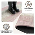 thumbnail image 5 of Bathroom Runner Rug, Pink Grey Absorbent Non Slip Washable Rug, Farmhouse Gray Barn Wooden Vintage Striped Low Profile Long Kitchen Rugs for Bedside, Hallway, Laundry, 16x47 In, 5 of 9
