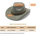 thumbnail image 2 of Cowboy Hat for Women and Men Western Cowgirl Hats Suede Cowboy Hat for Rodeo, Farming,Traveling,Outdoor Work, 2 of 5
