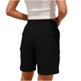 thumbnail image 3 of Womens Summer Shorts Relaxed Fit 2026 Casual High Waisted Cargo Shorts with Pockets Outdoor Vacation Shorts by Yigetop Black L, 3 of 5