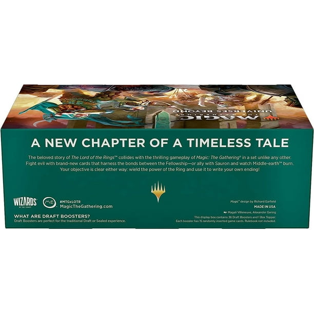 Magic: The Gathering The Lord of The Rings: Tales of Middle-Earth Draft Booster  Box - 36 Packs + 1 Box Topper Card - Walmart.ca