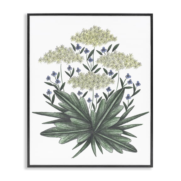 New Roots Vintage Sketch Black Framed Giclee Art, design by Cecilia Battaini