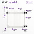 thumbnail image 5 of 4ft H x 4ft W (1 Gate) No Dig WamBam Nantucket Gate Kit, White Vinyl Picket Yard Fence Gate with Hardware Included for Nantucket Fence Kit, Durable Outdoor Gate for Yard or Garden, BL19102, 5 of 15