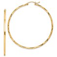 thumbnail image 1 of 10k Yellow Gold 1.5x50mm Hoop Earrings Round, 1 of 6