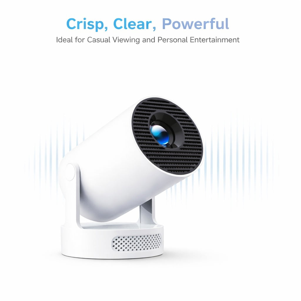 THRIVE STUDIO HY300 Mini Projector, Portable Smart Projector with WiFi 6 Bluetooth 5.4, 1080P Support 4K, Android 11, Auto Keystone, 210 Rotatable Home Theater Projector for Outdoor Movies