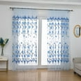 thumbnail image 2 of Blue Sheer Linen Curtains for Windows 84 inch Length, Grommet Top Semi Sheer Vertical Drapes Privacy with Light Filter for Bedroom/Living Room/Sliding Door, 52 inch Wide, 1 PCs, 2 of 4
