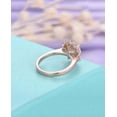 thumbnail image 4 of HeartsAndYou 2.7ct Round Cut Moissanite Engagement Ring for Women Floral Cluster Halo 18k Rose Gold over Silver, 4 of 9