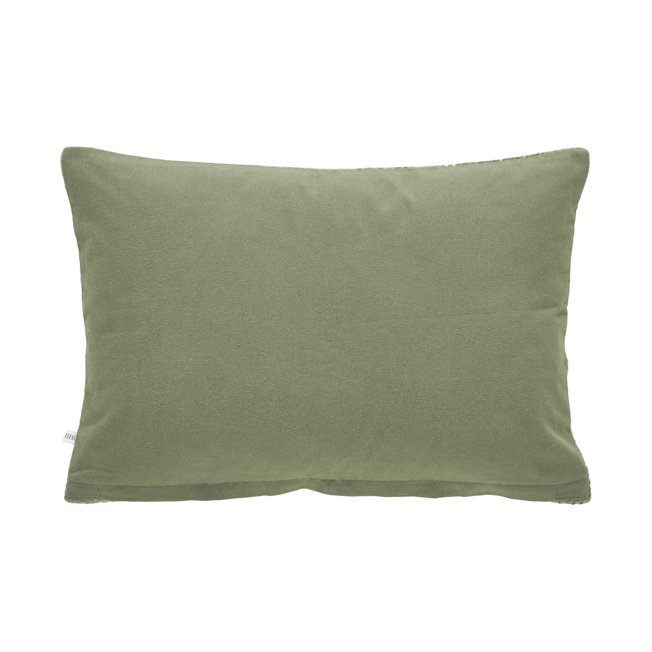 Better Homes & Gardens 14" x 20" Green Mohair Plaid Holiday Decorative Pillow