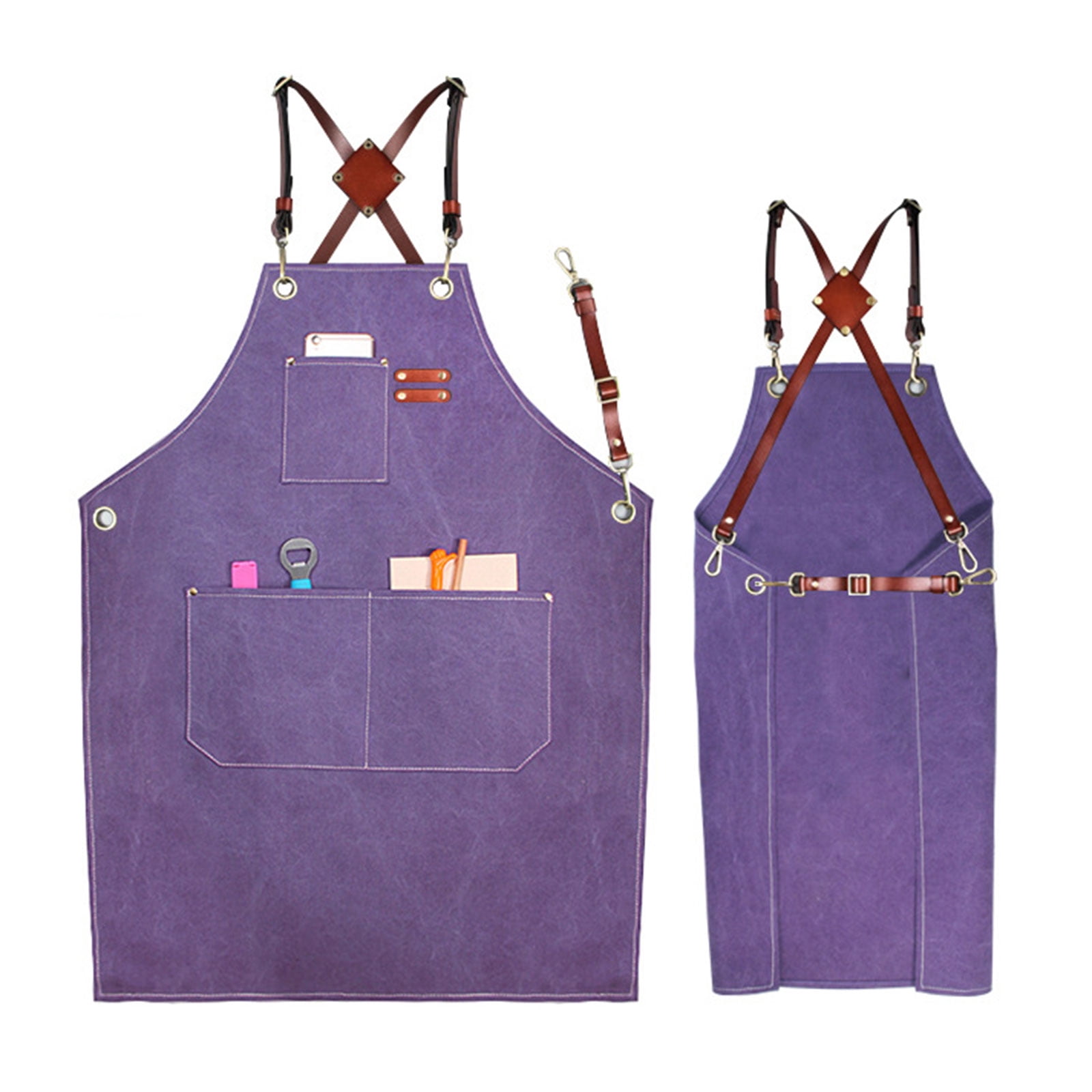 lanema Thick Apron with Pocket Jean for Women Men Hair Stylist Barista Coffee Shop