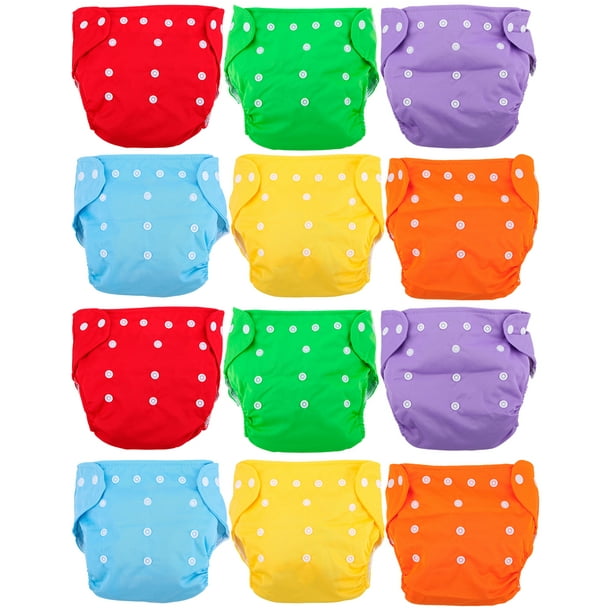 Pañales Ecológicos de Tela Bluelander Paquete de 12 Unitalla Multicolor