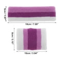 thumbnail image 4 of Unique Bargains 1 Set Breathable Headband with Wristband Sweat Headband for Sport White Purple, 4 of 6