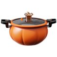 thumbnail image 1 of 8L Pumpkin Micro Pressure Cooker, Stone Non-Stick Soup Pot for Open Flames & Gas Stoves, 1 of 6