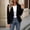 Black, variant on Winter Coats for Women Long Sleeves Collared Faux Suede Cropped Jacket Outwear Coffee Open Front Fall Shackets,L