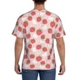 thumbnail image 2 of Naloa Floral Strawberr Men's T-Shirt Sport T-shirt Men's Basic Tee Casual Men's Shirt, Round Neck, Short Sleeves - XX-Large, 2 of 5