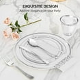 thumbnail image 2 of ROVSUN 400 Pieces Gold Disposable Dinnerware Set 30 Guests, Elegant Plastic Plates for Party Wedding, 50 Dinner Plates, 50 Dessert Plates, 50 Cups, 50 Silverware set, 50 Napkins, 50 Straws, 2 of 8