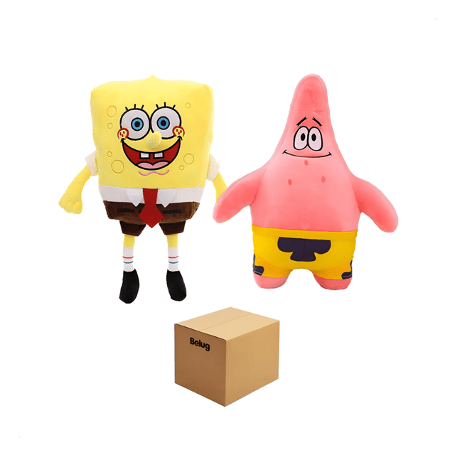 Peluche Bob Esponja y Patricio Estrella 35 cm 2 unidades Belug Multicolor