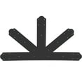 thumbnail image 6 of KFFKFF Gable Panels, Black Powder Coated Truss Connector Plate, 12:12 Pitch Gable Brackets, 4mm/0.16" Steel Truss Nail Board, Timber Beams with Bolted Decorative Gable Panels, 6 of 9