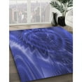 thumbnail image 3 of Ahgly Tapis Rectangulaire Lavable en Machine Bleu Cobalt Transitionnel, 2 Pieds x 4 Pieds, 3 of 7